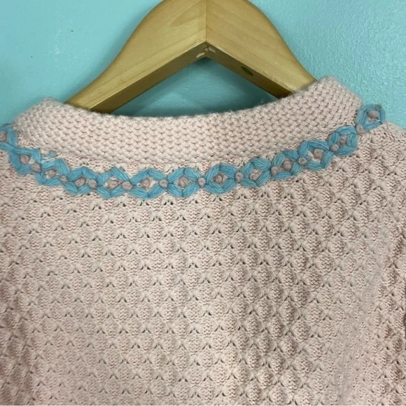 Loveshackfancy Naj Cardigan Size Small‎ Floral Embroidered Pink Girly - Picture 6 of 9